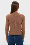 Mocha Pointelle Capucine Cardigan