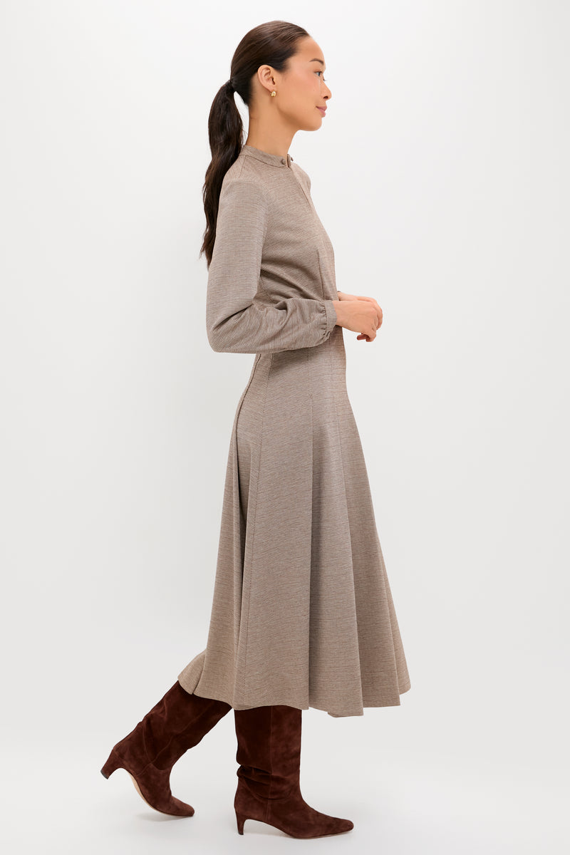 Brown Houndstooth Smith Dress