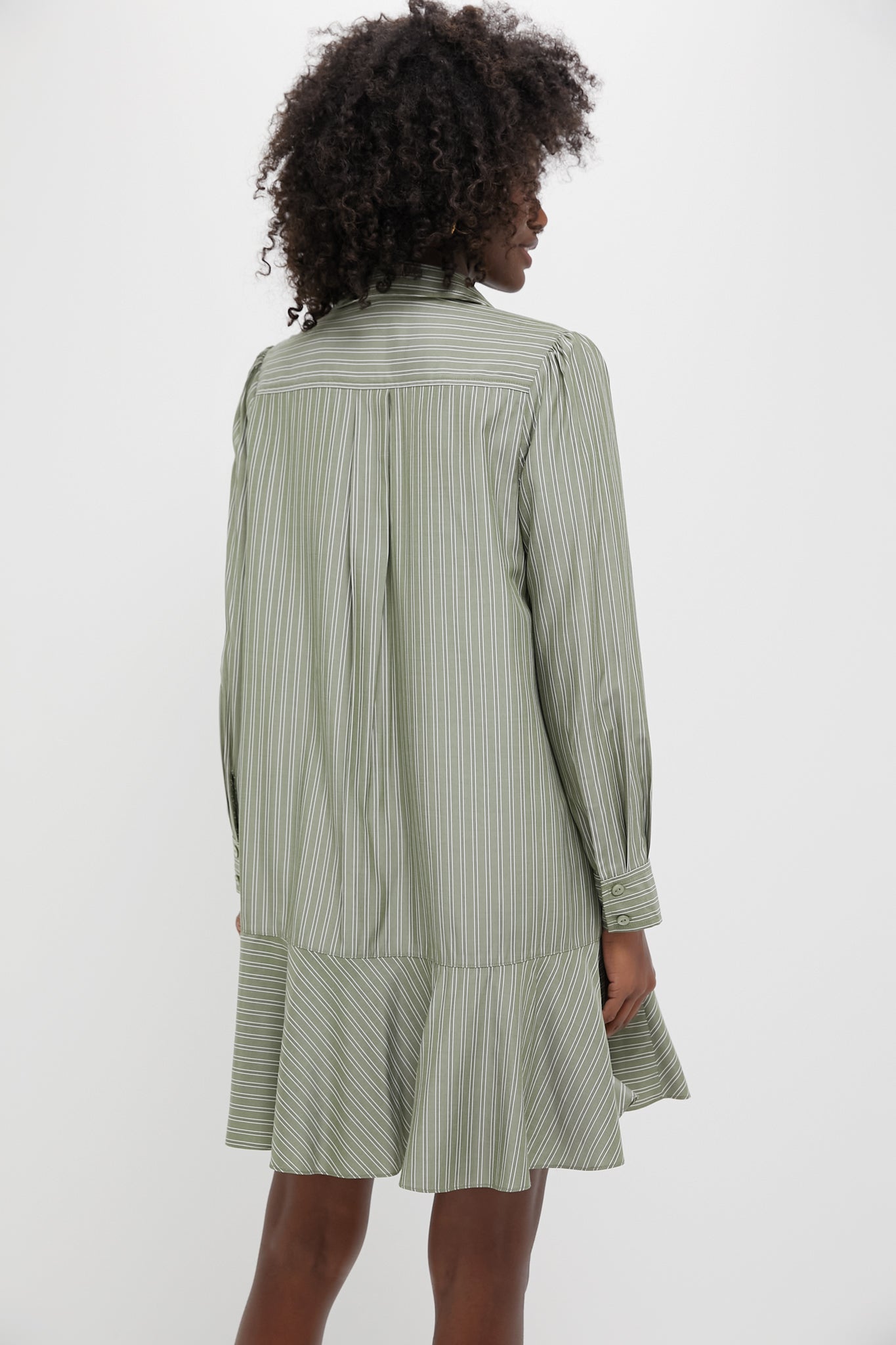 Green Stripe Callahan Shirt Dress