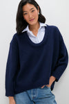 Navy Removable Collar Dickey Sweater