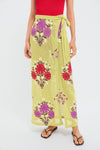 Chartreuse Eden Wrap Skirt