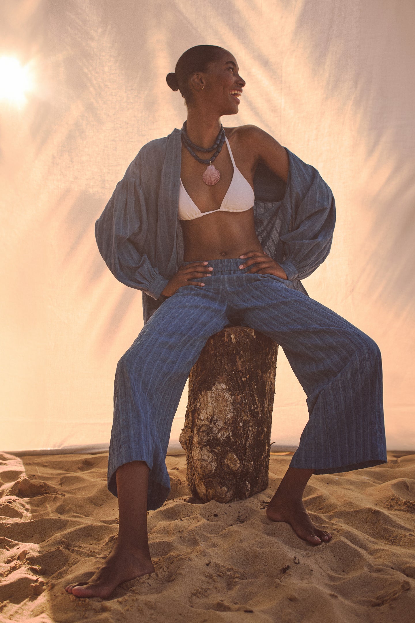 Navy and Lilac Luma Necklace