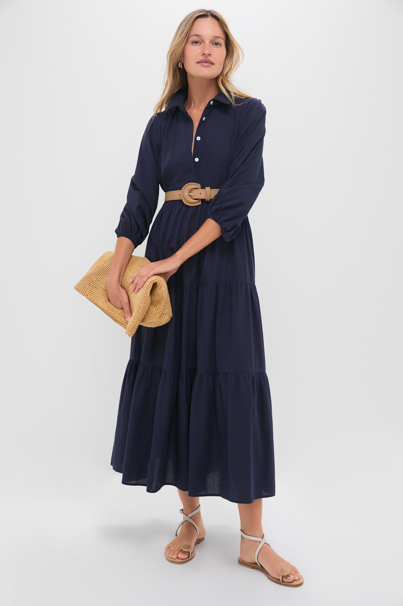 Navy Cotton Mabel Maxi Dress | Pomander Place Navy Cotton Mabel Maxi Dress | Pomander Place