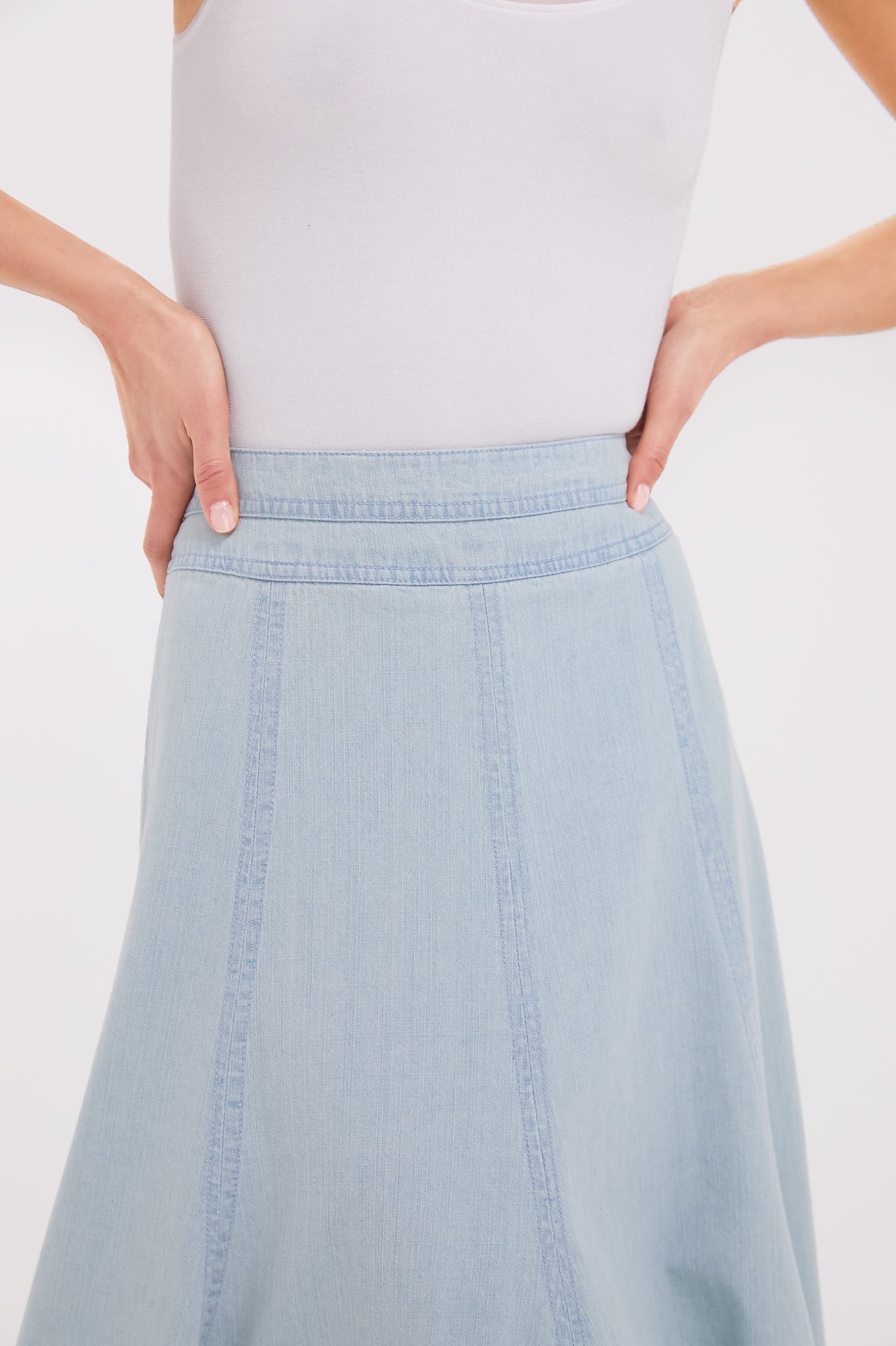 Light Wash Denim Brynn Skirt