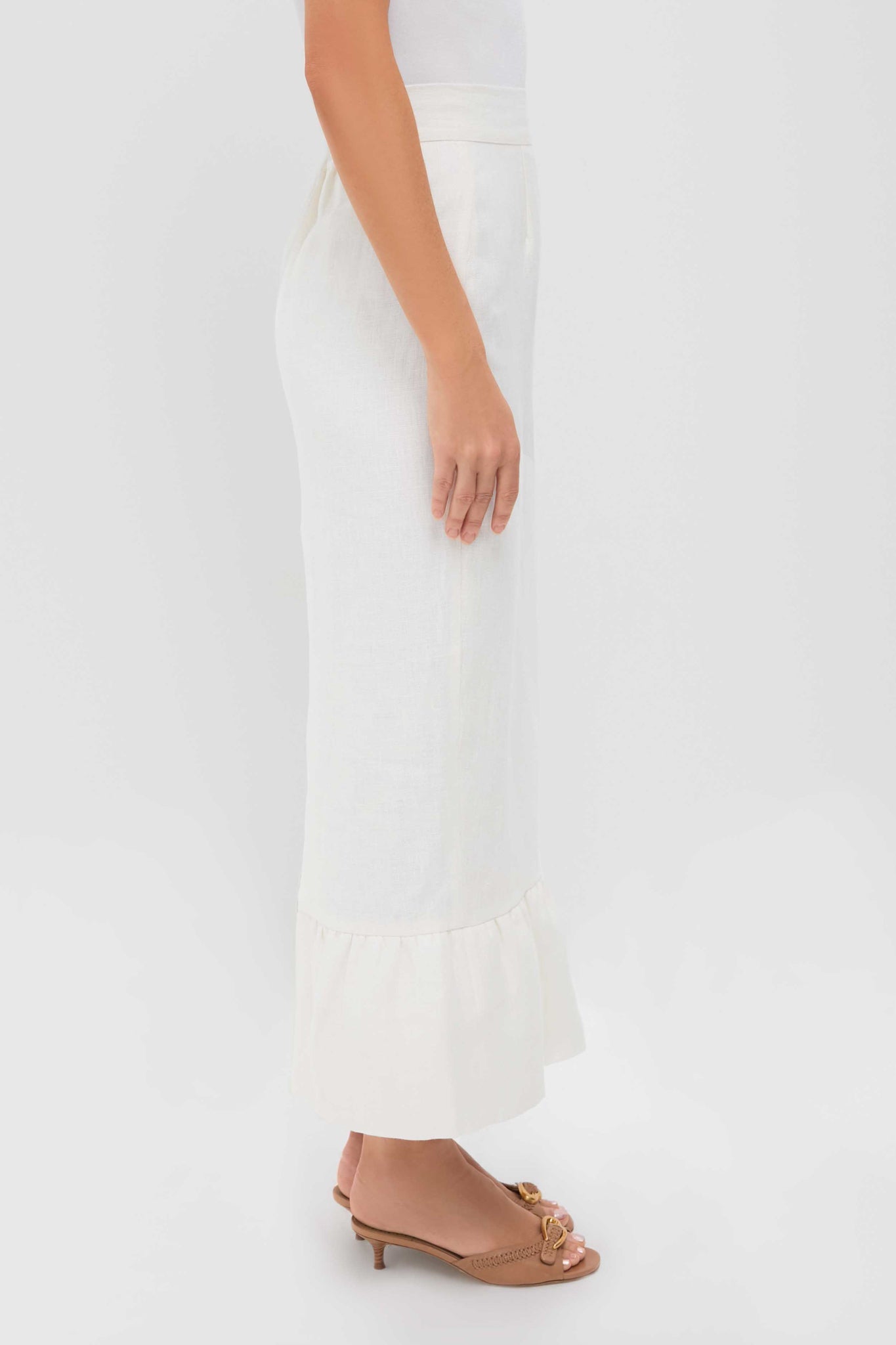 Cream Matilda Column Skirt