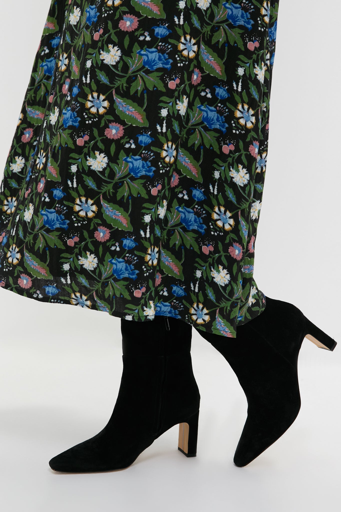 Black Multi Floral Sophia Maxi Dress