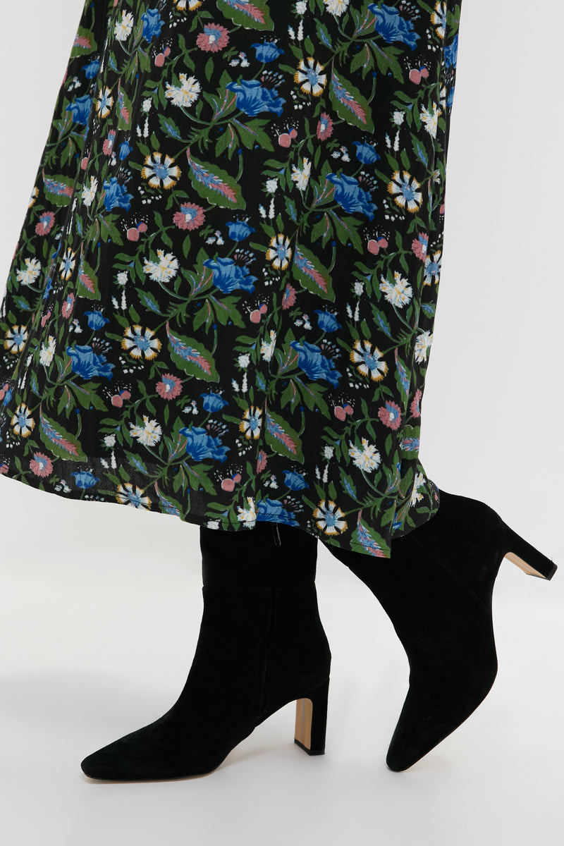 Black Multi Floral Sophia Maxi Dress