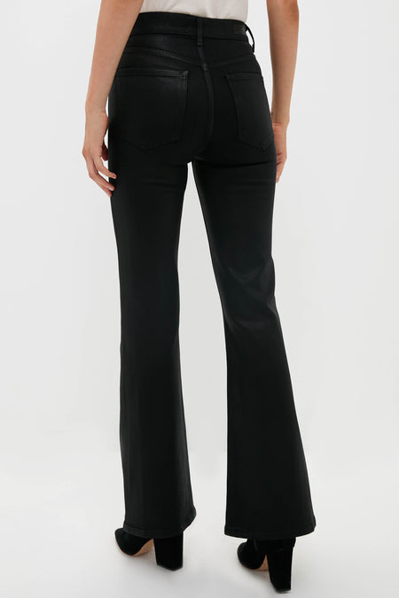 Black Coated High Rise Gigi Skinny Flare