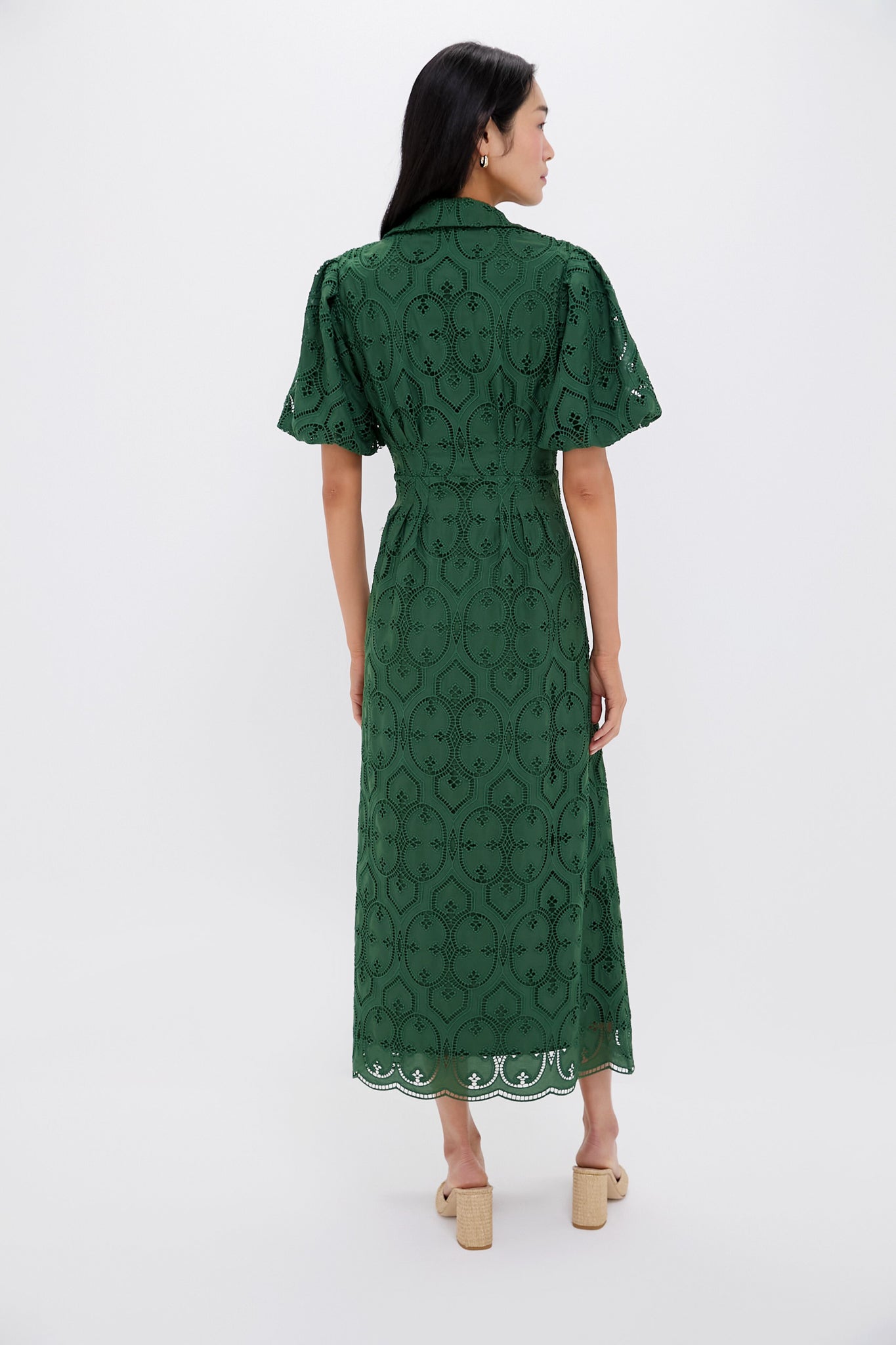 Olive Eyelet Delaney Dress