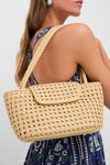 Butter Woven Leather Courrier Tote