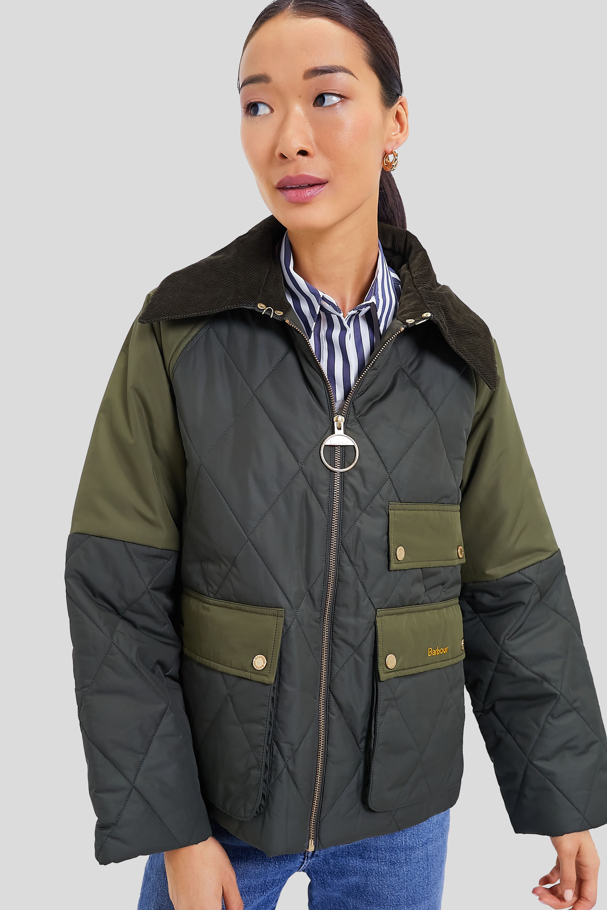 Barbour quilted coat shops