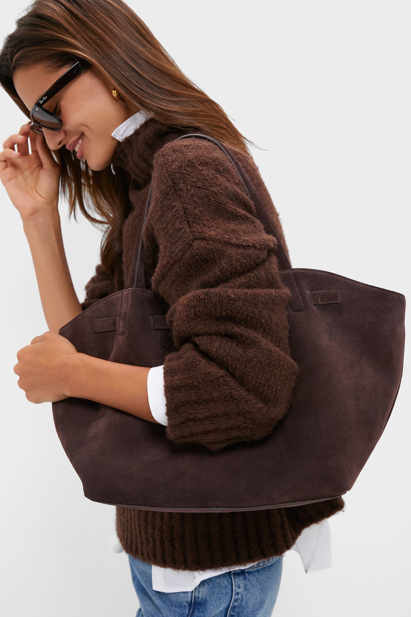 Espresso Suede Blaine Tote