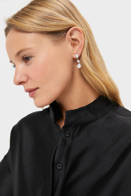 Silver Bezel Jolie Earrings