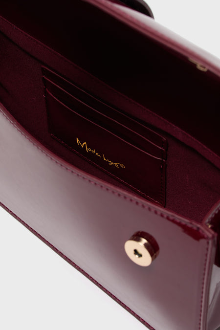 Burgundy Violet Patent Bag