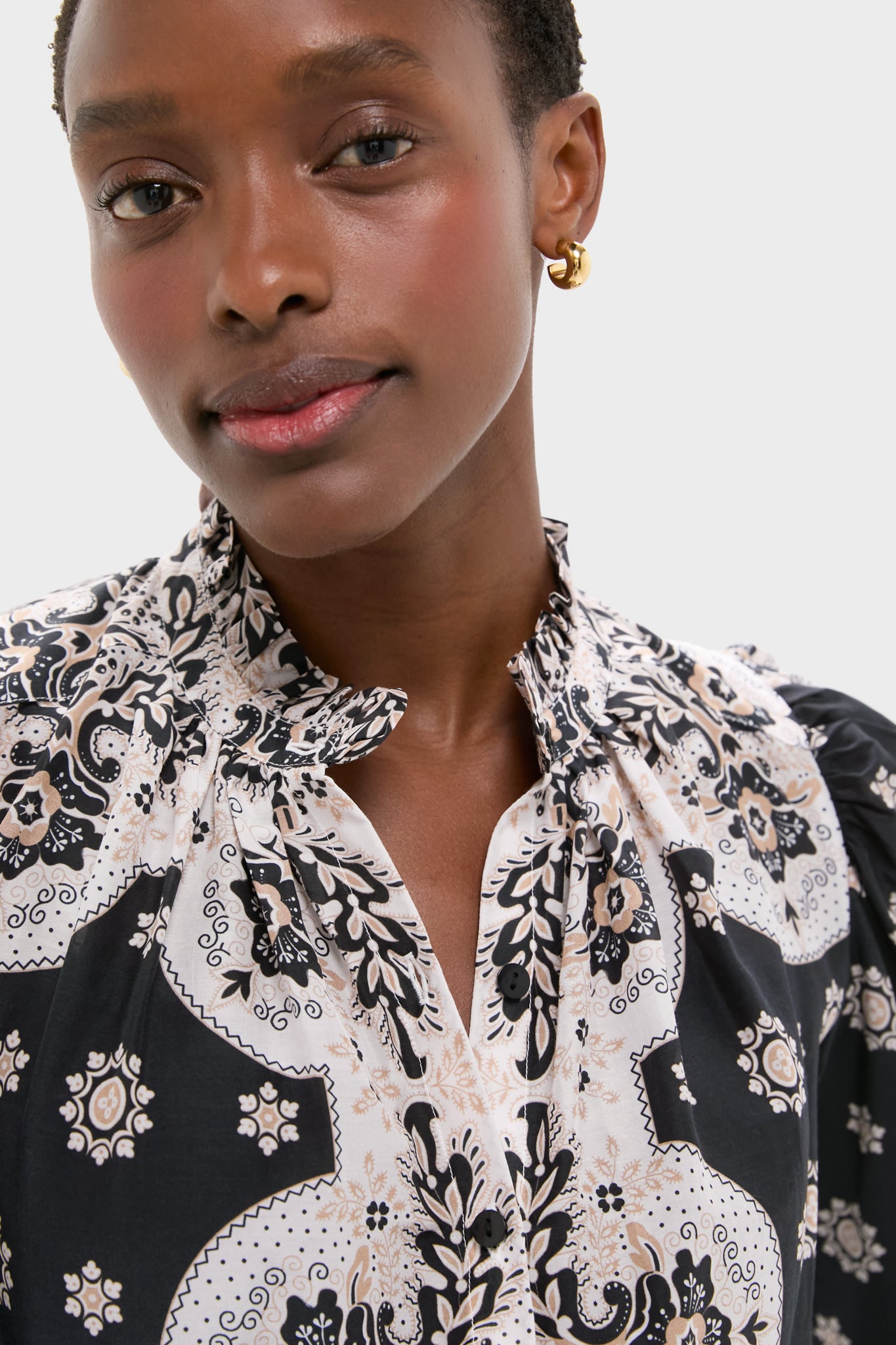 Black Bandana Artemis Bronco Shirt | Alix of Bohemia