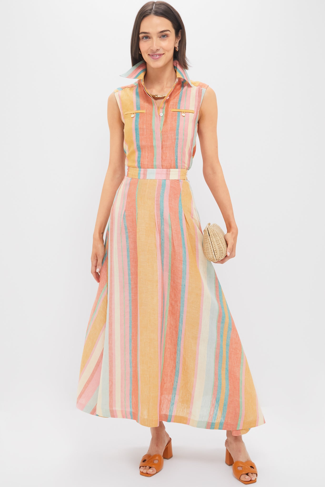 Multi Rainbow Stripes Amelianna Skirt | EMPORIO SIRENUSE