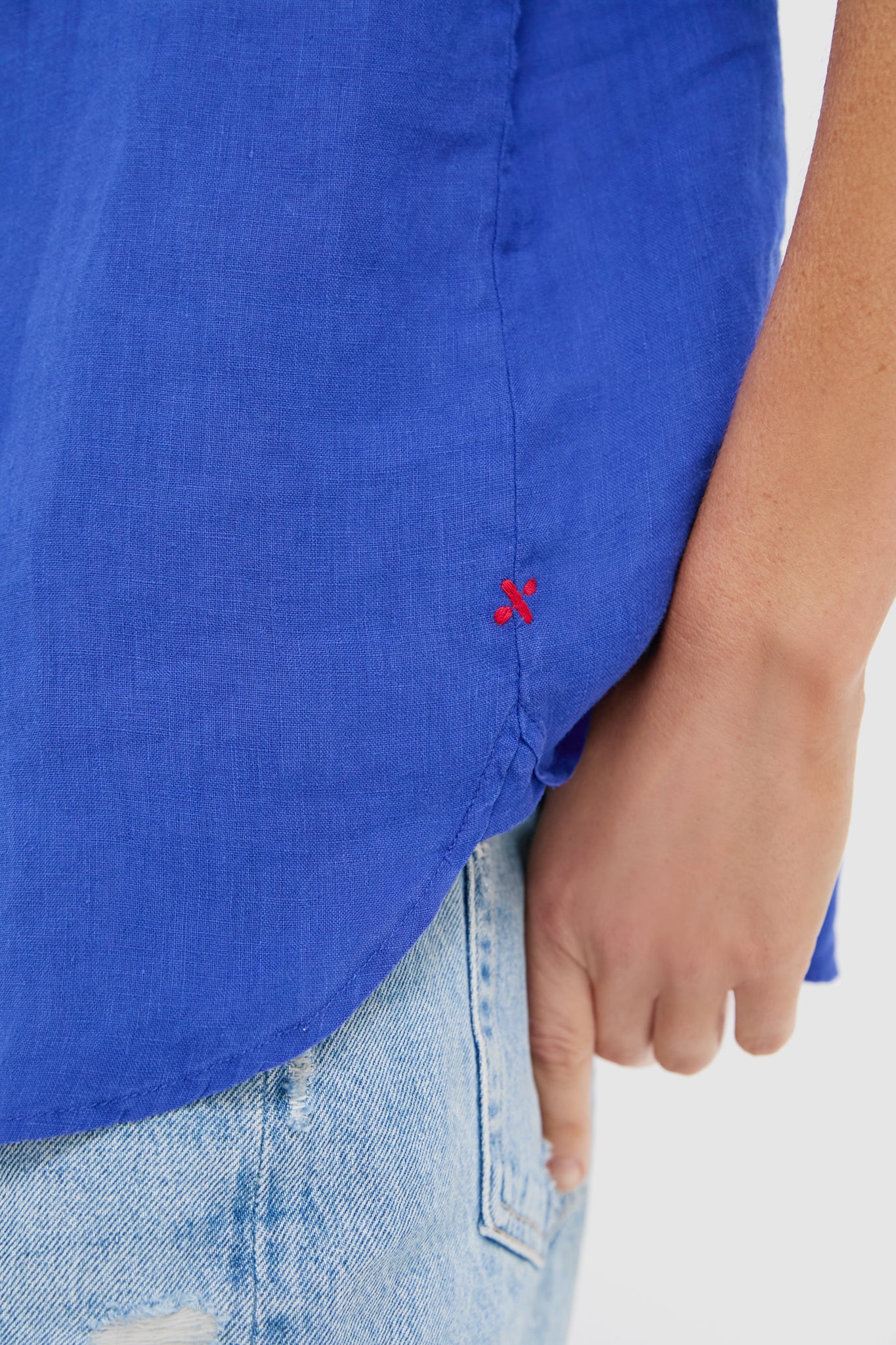 Blue Jo Shirt in Linen