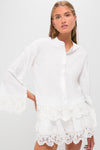White Iyla Soutache Long Sleeve Blouse