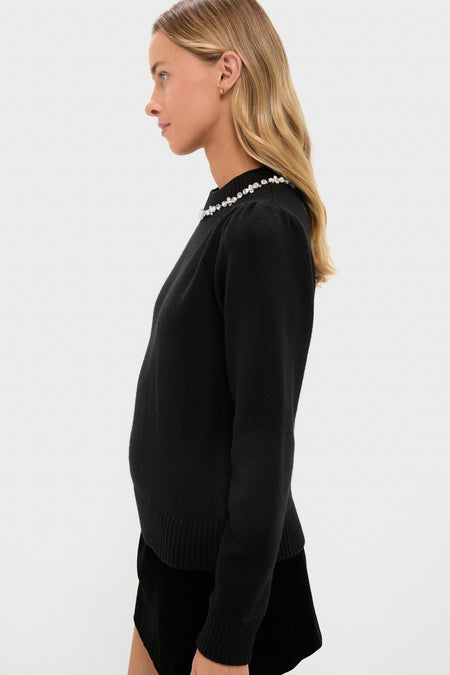 Black Bejeweled Lucy Sweater