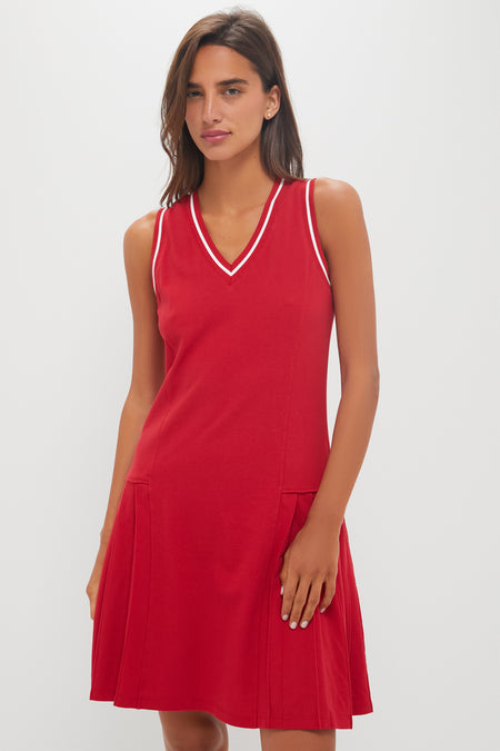 Red Pique Kember Walking Dress
