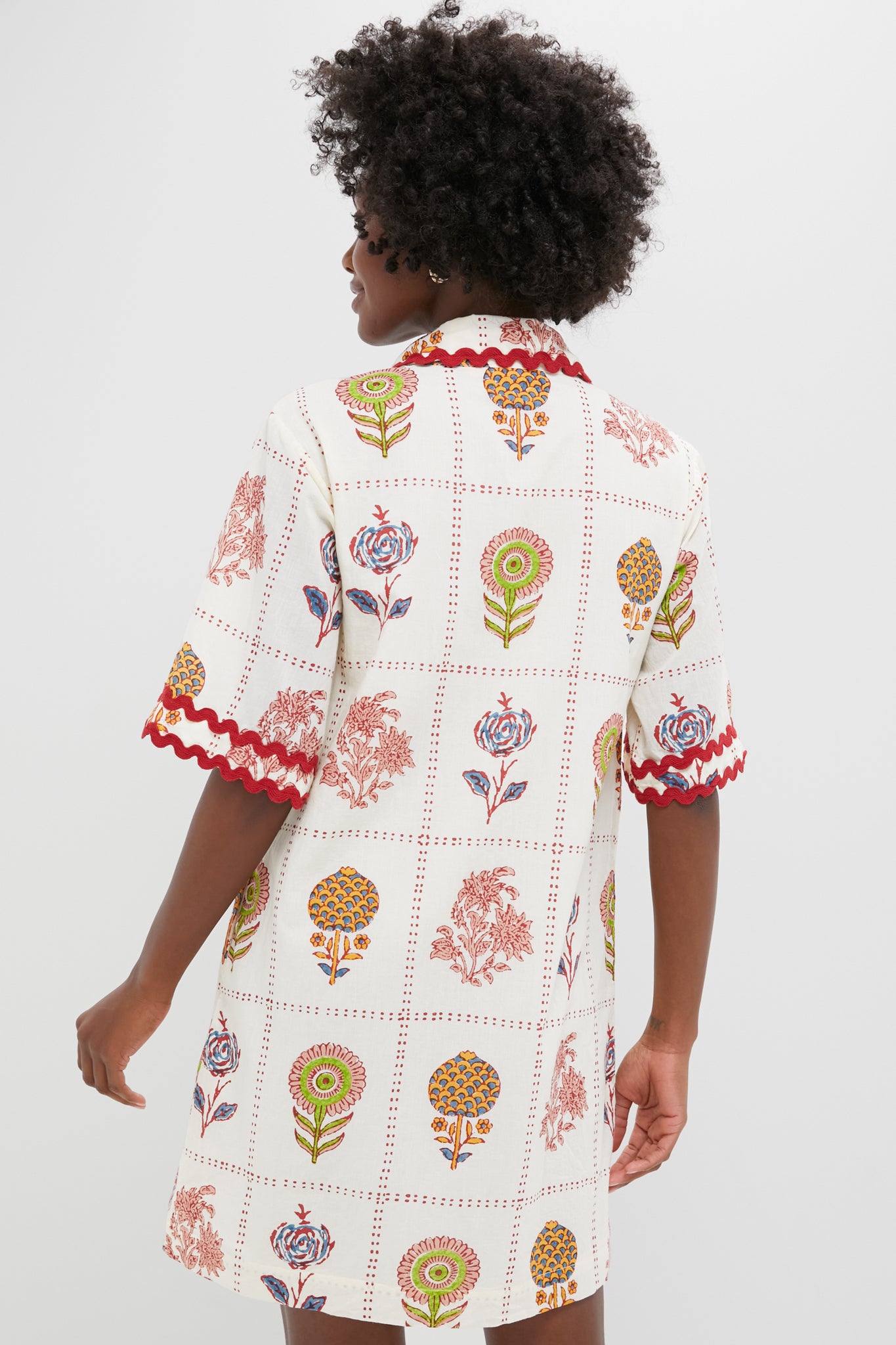 Taormina Cream Collared Mini Shirt Dress