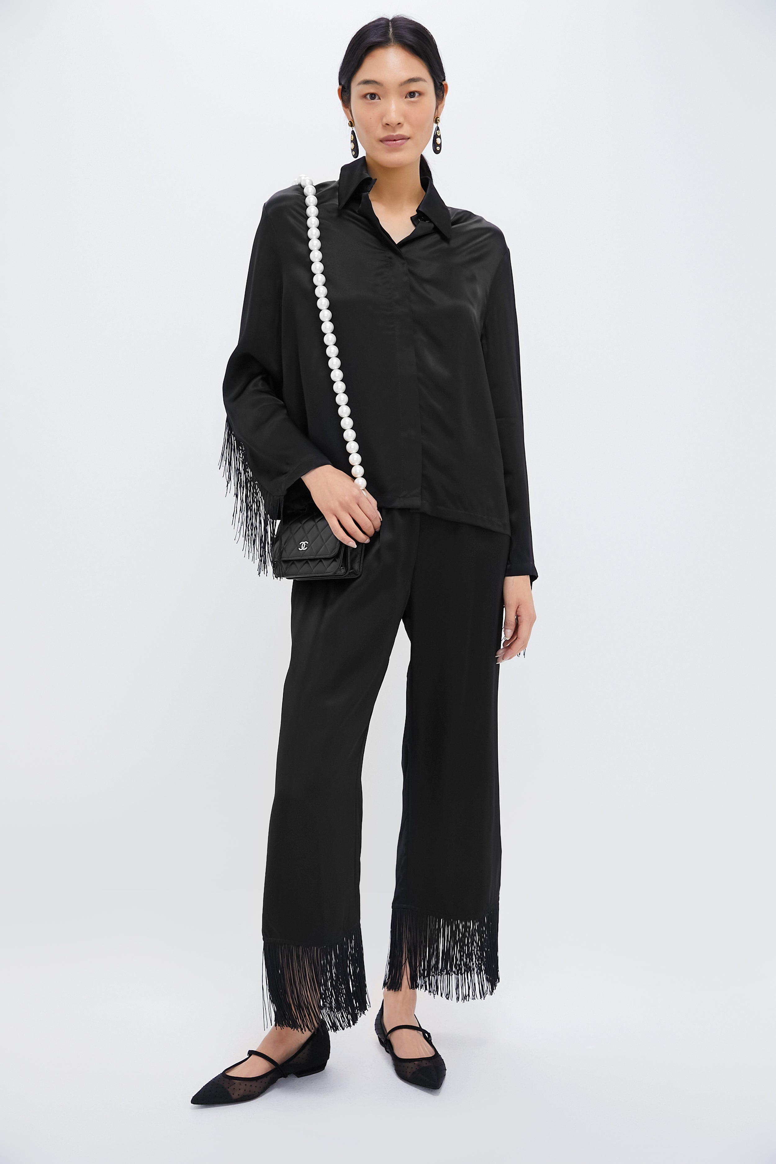 CHANEL Pearl Strap CC Wallet On Chain