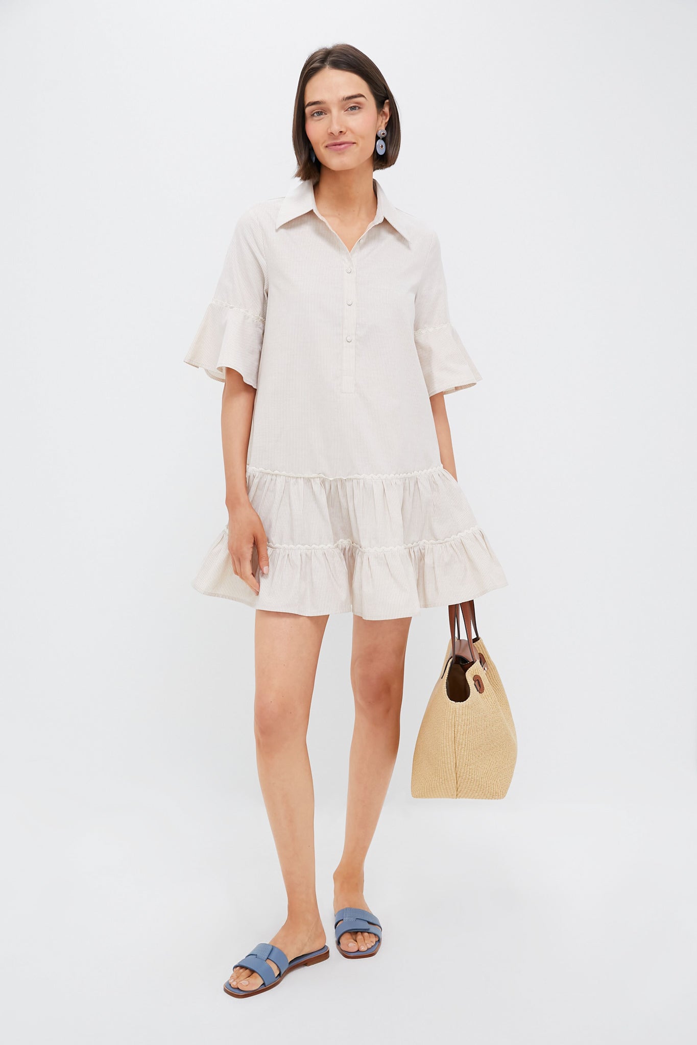 Tan Stripe Mckenna Dress