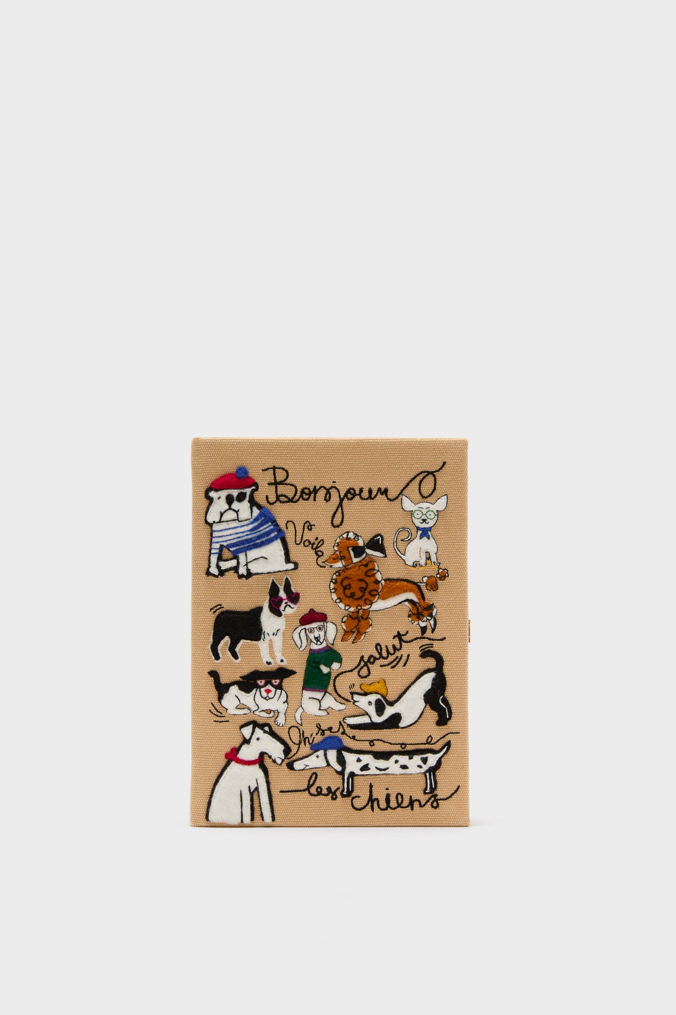 Latte Les Chiens Caramel Book Clutch