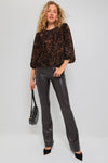 Leopard Velvet Burnout Carmen Blouse