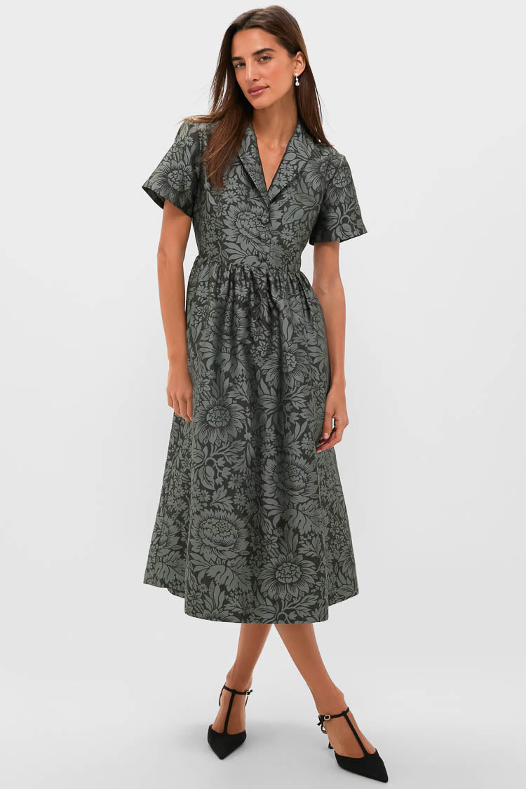 Emerald Mirasol Jacquard Adelaide Dress | Tuckernuck