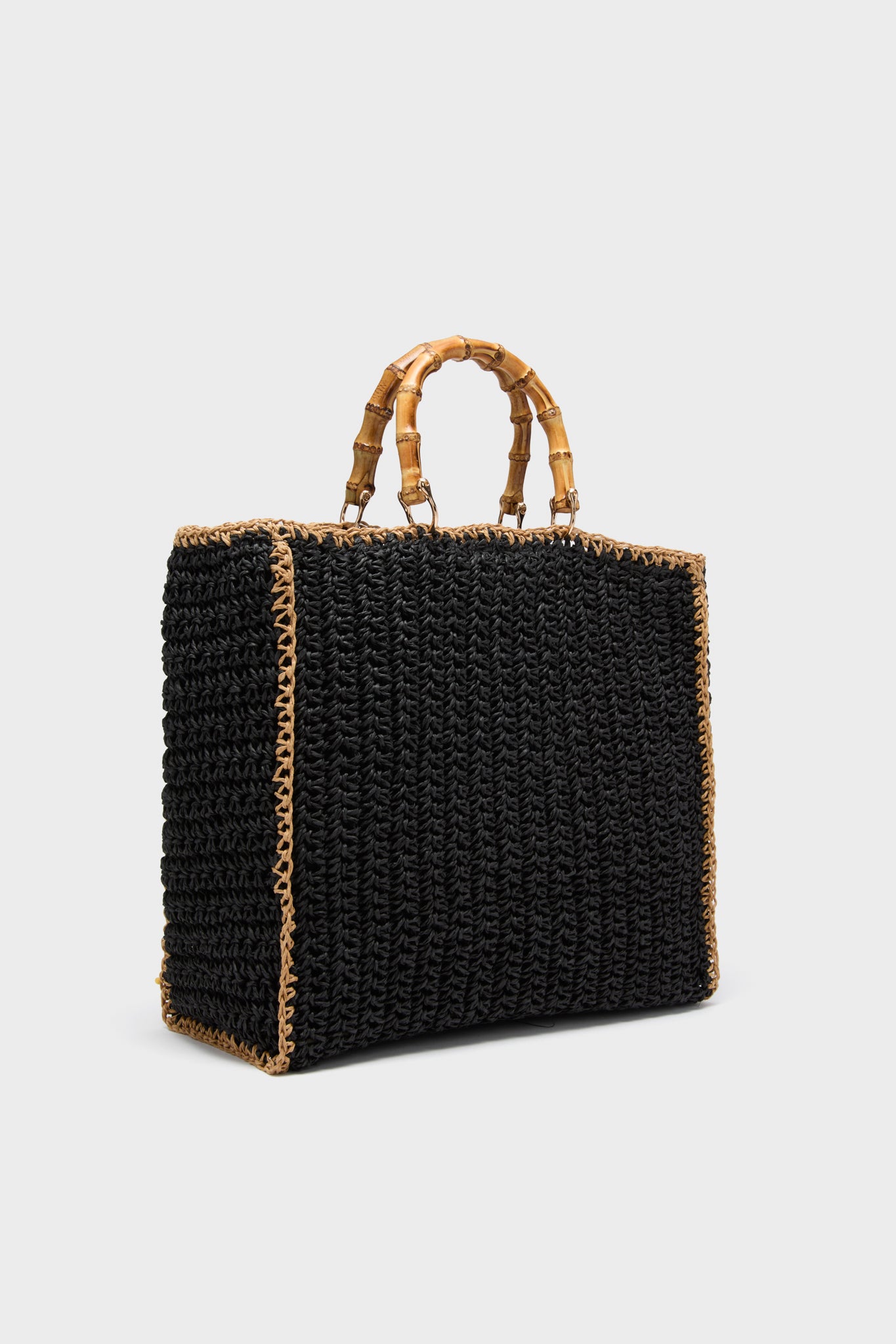 Black Natural Zarina Satchel