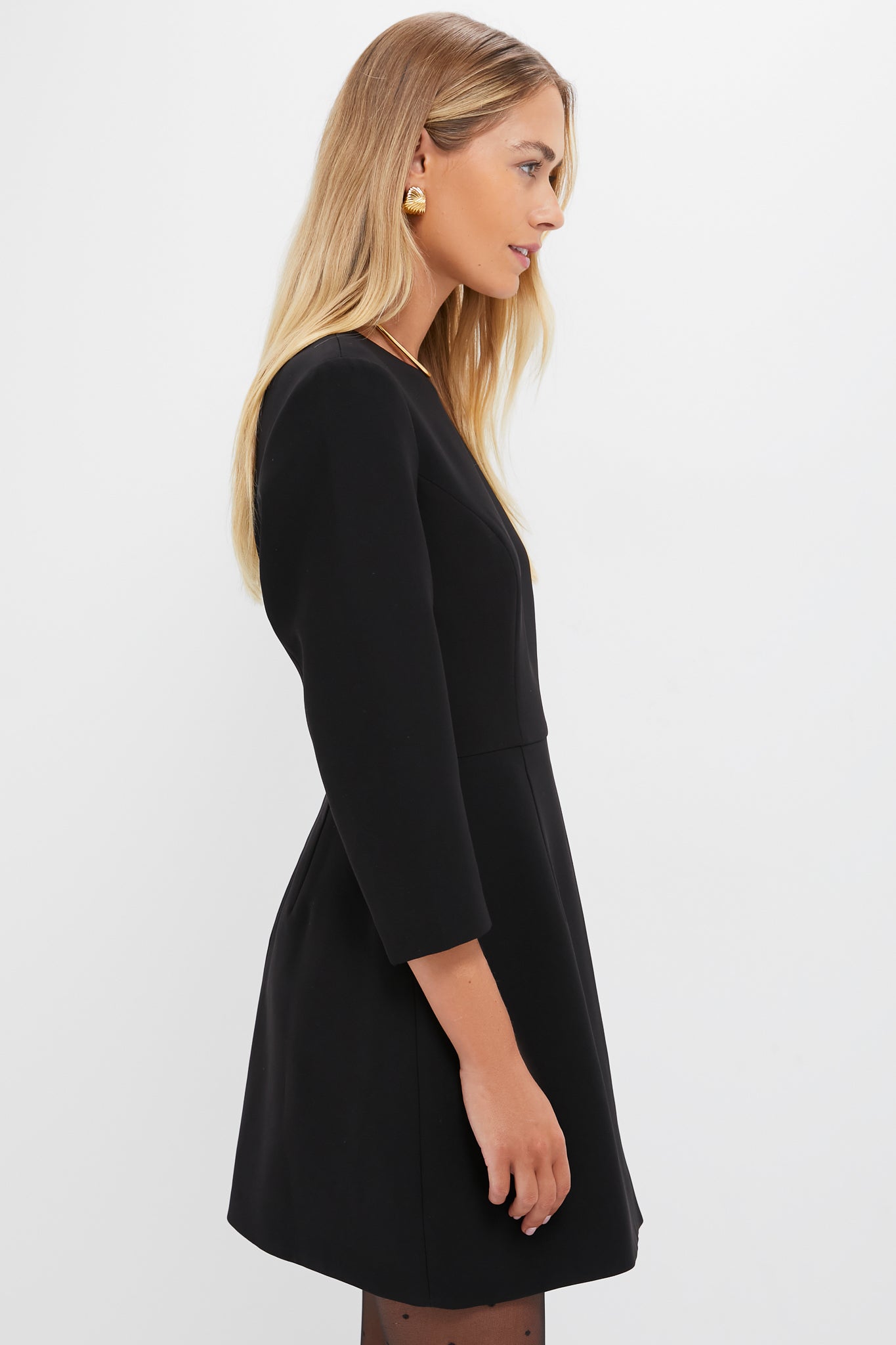 Tuckernuck Black Crepe Haley Dress Black / 14