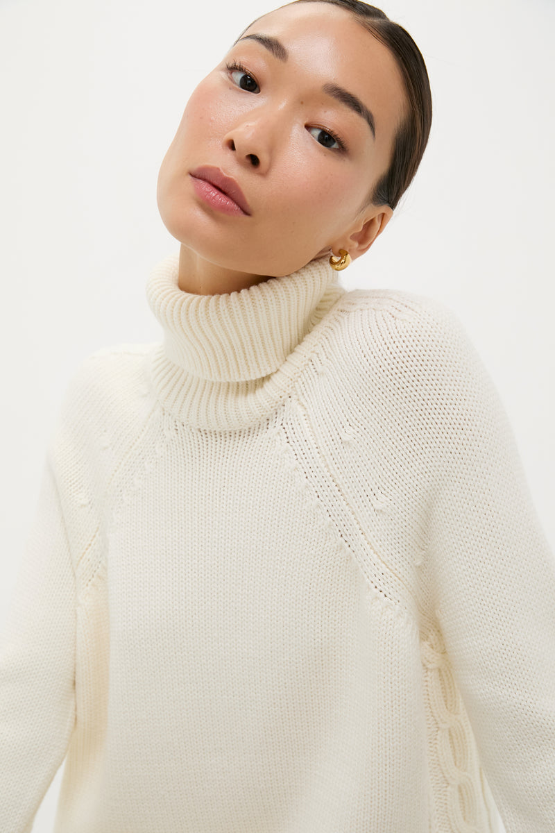 Ivory Louisa Turtleneck Sweater