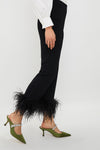 Black Feather Compression Knit Ashford Pants