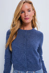 Denim Blue Riley Cashmere Cardigan