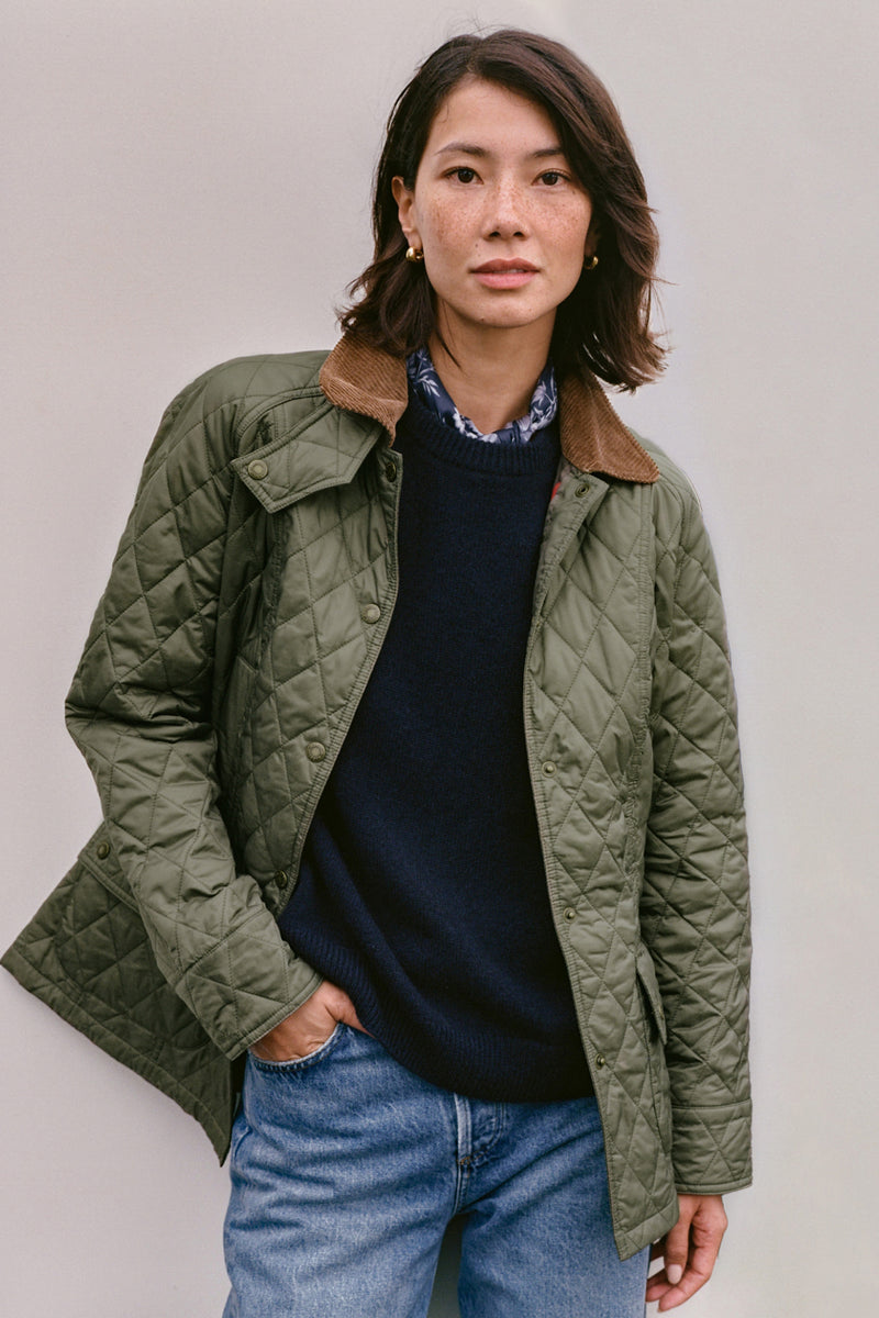 Dusty Khaki Barbour x Tuckernuck Lainey Quilt