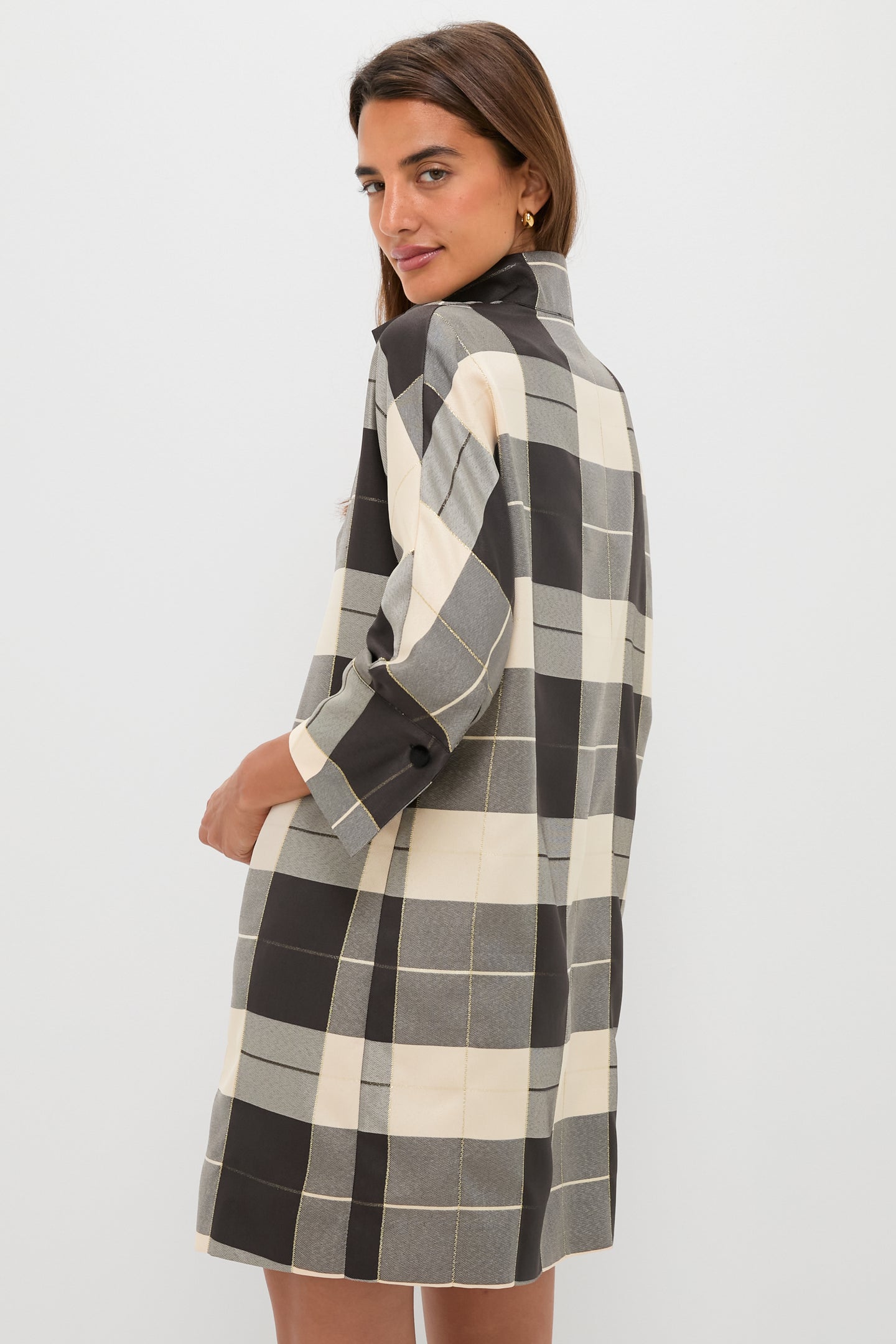 Champagne Problems Plaid Willow Dress