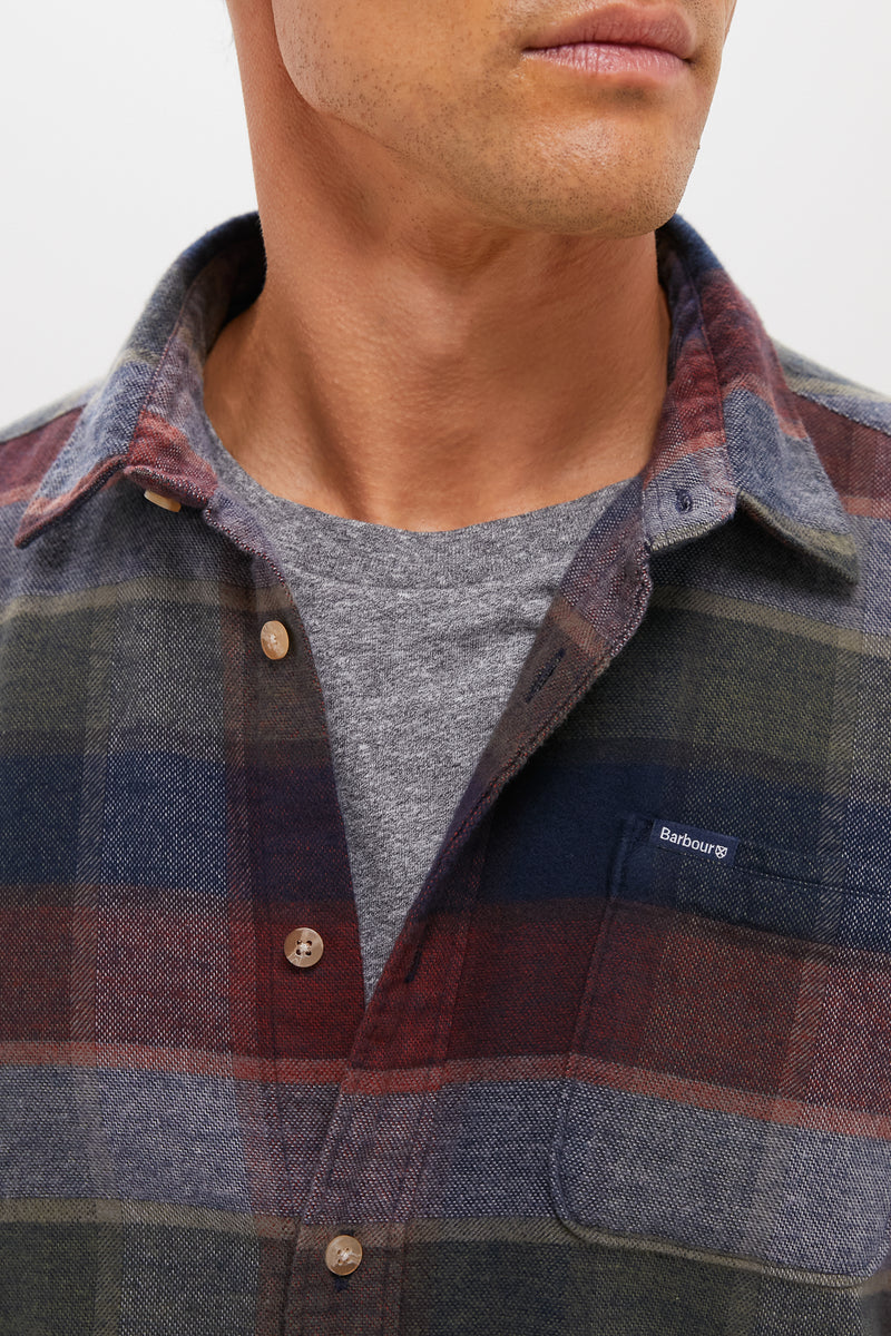 Navy Copswell Relaxed Checked Shirt