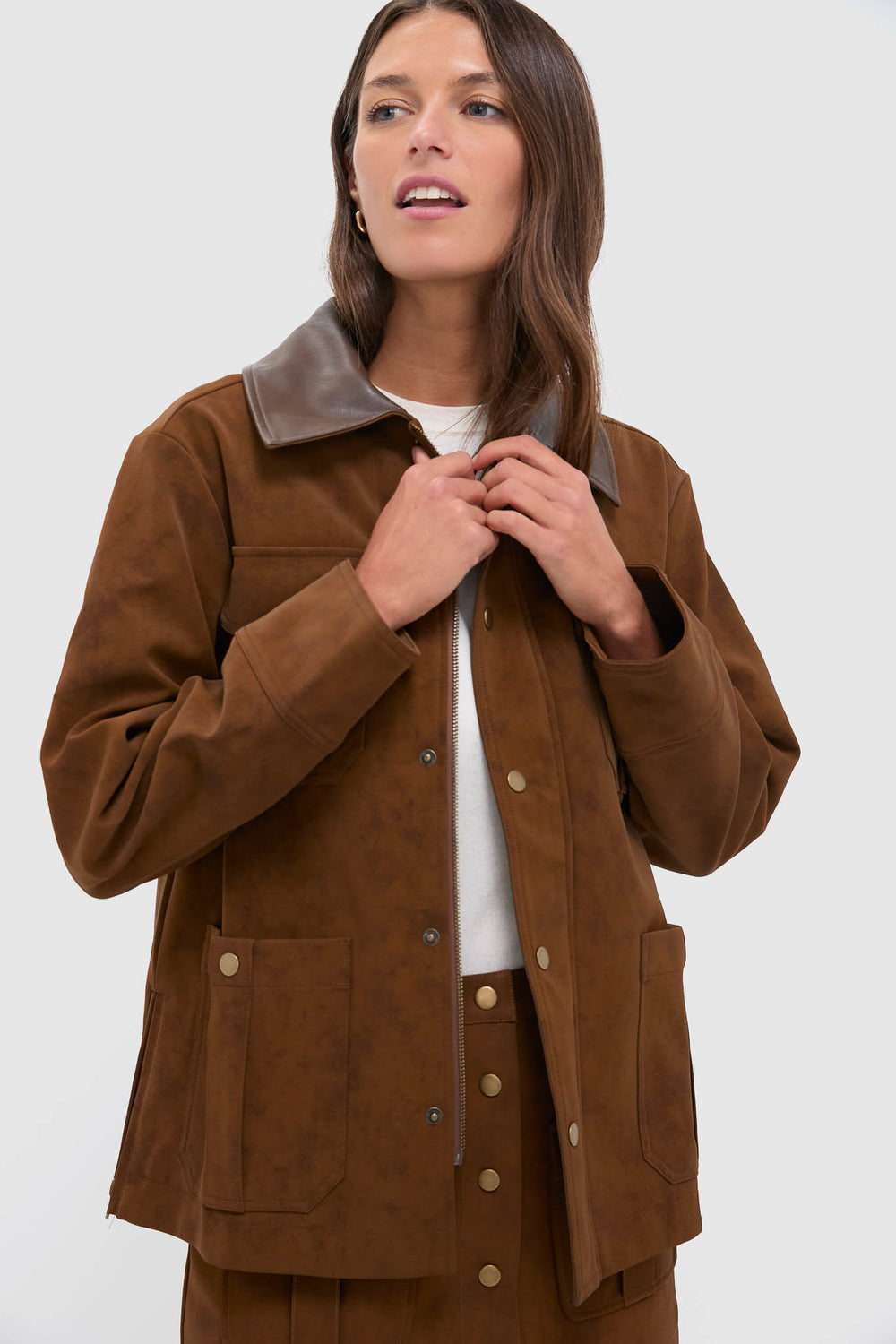brown dress jacket ladies TYATVS Brown Suede Jacket Women Suede Blazer Faux Suede Leather Suit Jacket Fall Aesthetics 2024 Trendy (Dark Brown,S,Small) at Amazon Women's Coats Shop