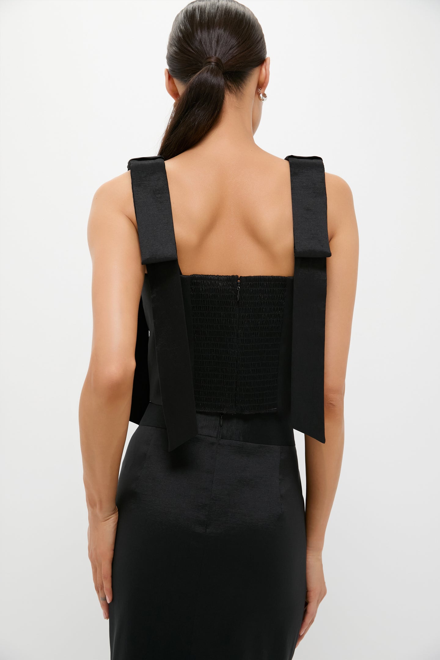 Black Taffeta Greer Top