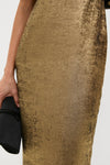 Gold Cape Leah Dress