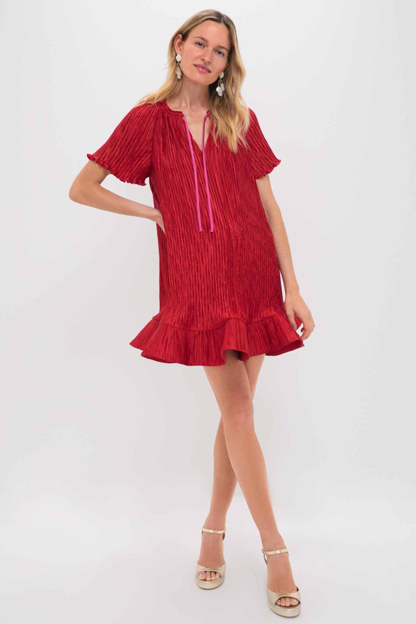 Crimson Multi Venus Mini Dress