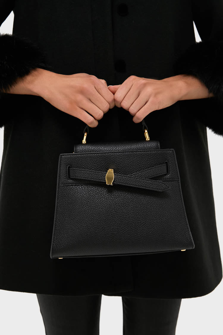 Black Veronica Beard Dash Top Handle