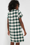 Moss Green Gingham Tweed Jackie Dress