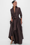 Chocolate Julip Belted Gown