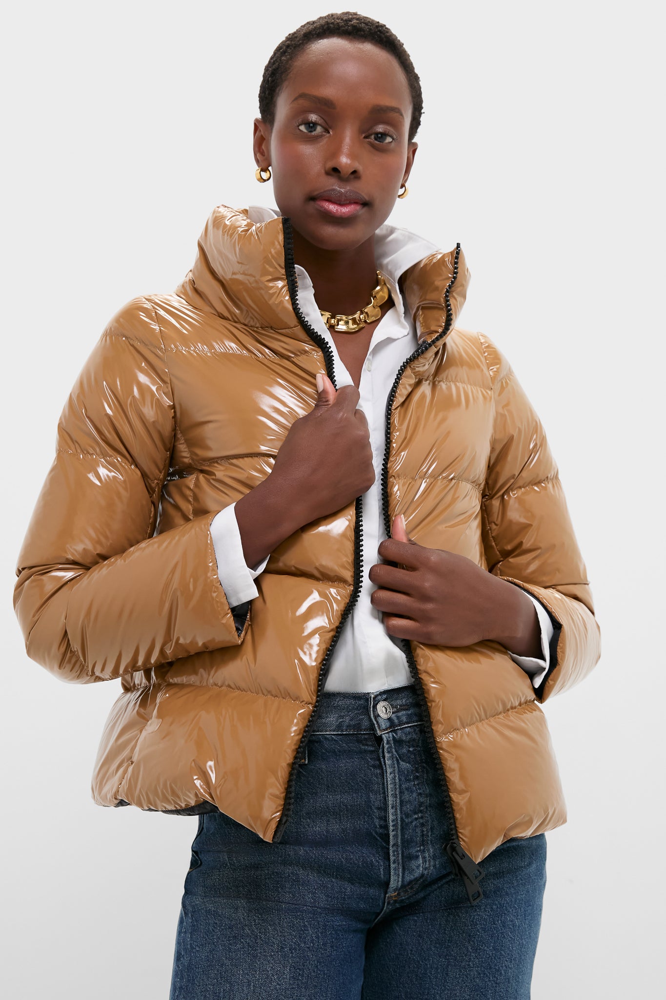 Cammello Gloss Zipper Jacket