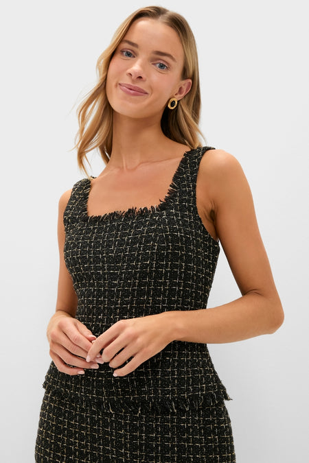 Black and Gold Corset Matteson Top