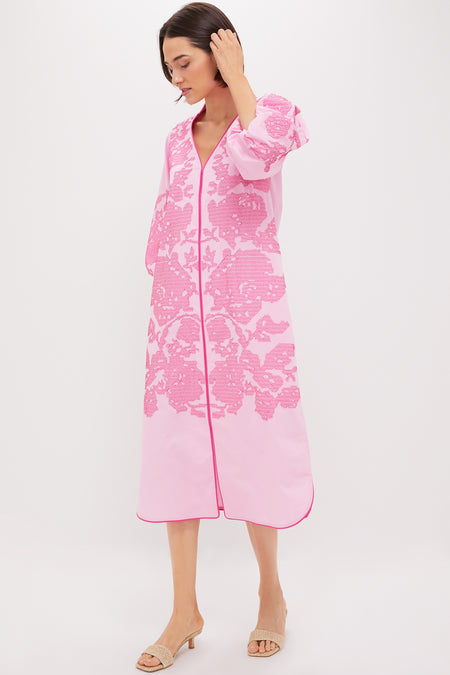 Pink Embroidery Arem Caftan