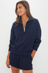 Navy Hawley Half Zip Sweat
