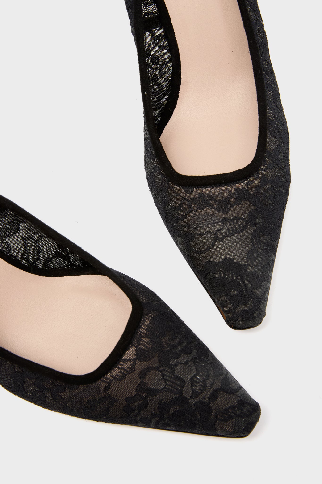 Black lace shops court shoes